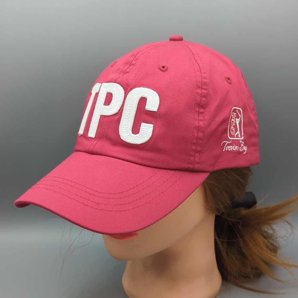 TPC Treviso Bay Golf Hat Cap Imperial OSFA Red Strapback Adjustable